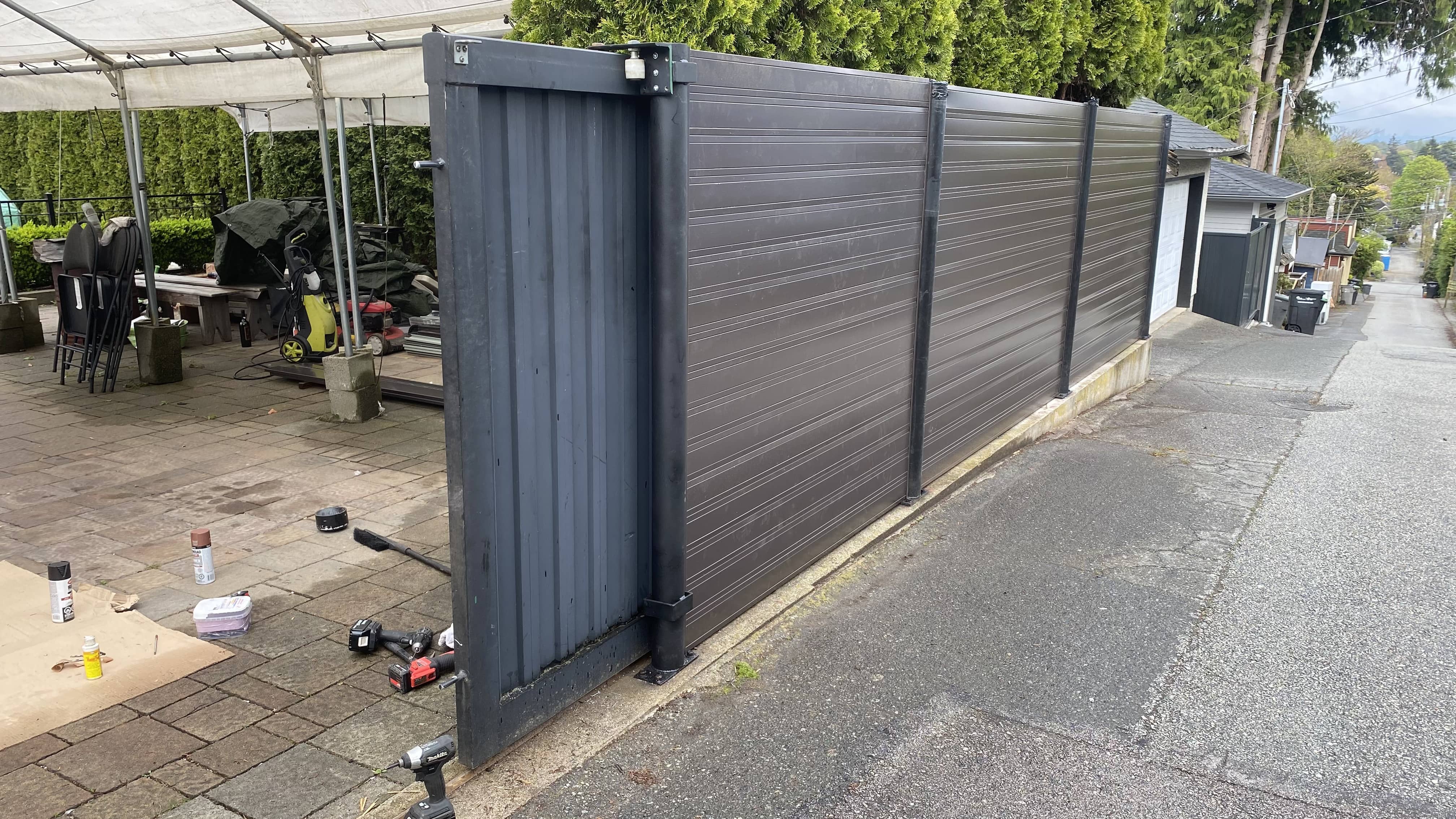 metal panels installation and design of fence for Church in Vancouver