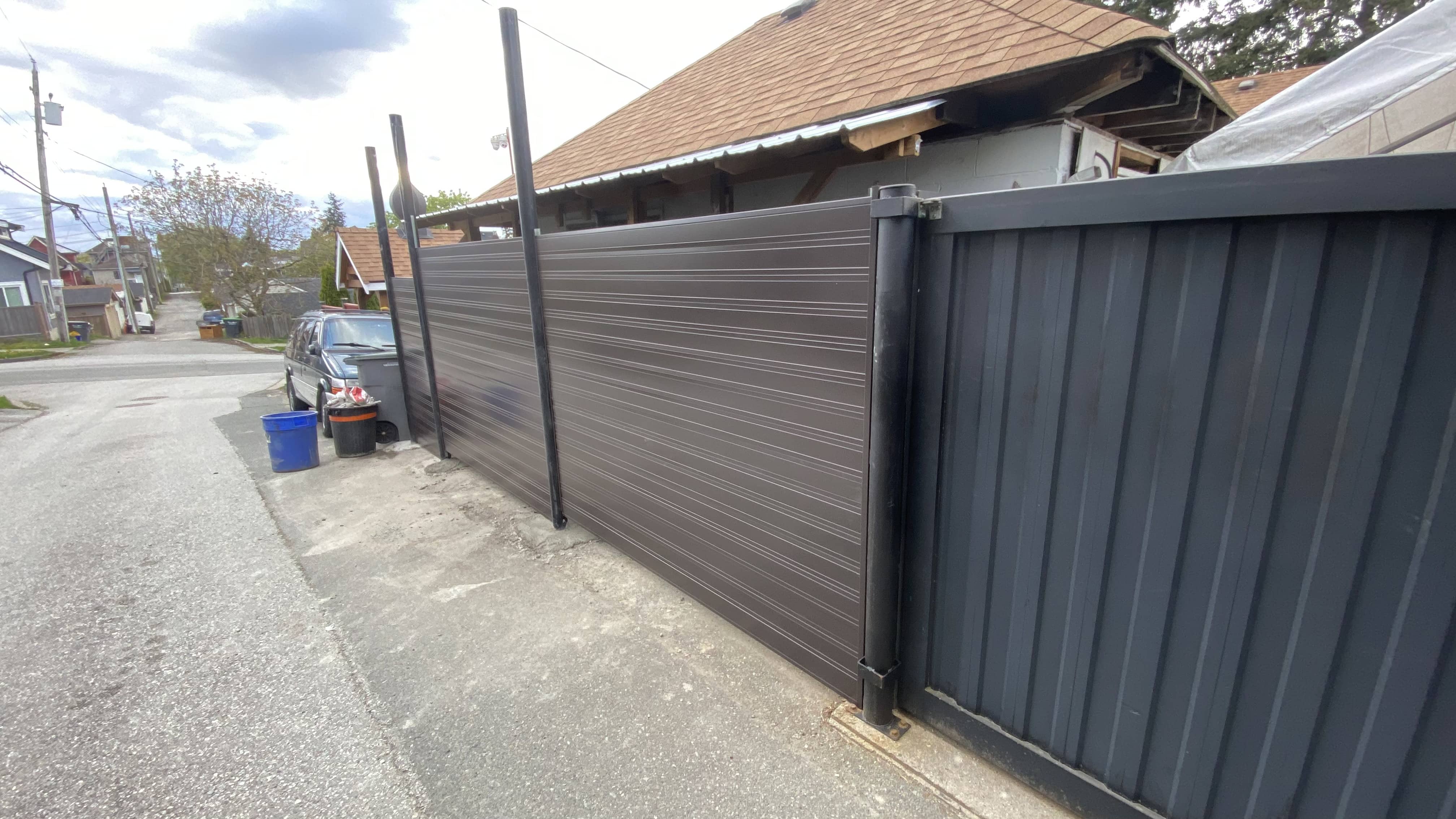 metal panels installation and design of fence for Church in Vancouver