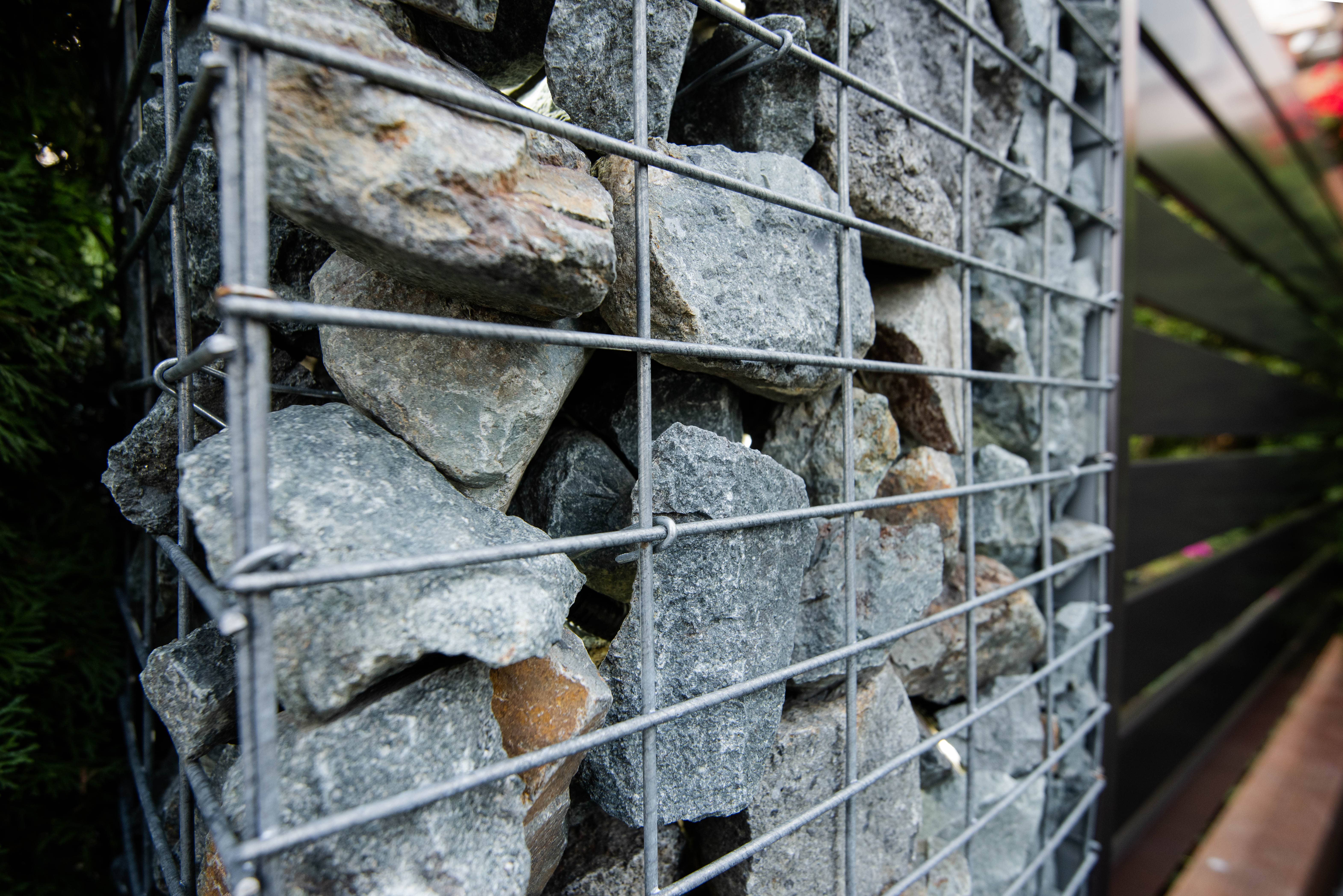 Gabion fence